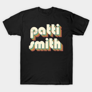 Retro Vintage Rainbow Patti Letters Distressed Style T-Shirt